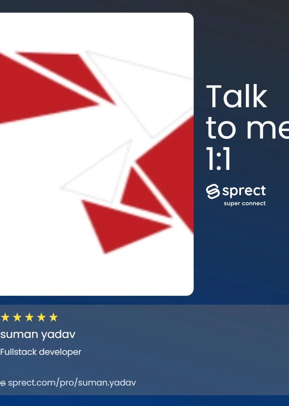 Book a call with suman yadav on sprect.